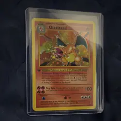 Charizard Base Set 4/102 Holo Rare Stage 2 100 HP Fire Spin Pokemon TCG Card - Image 1