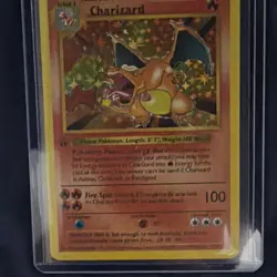 Charizard Base Set 4/102 Holo Rare Stage 2 100 HP Fire Spin Pokemon TCG Card - Image 3
