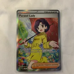 Pokemon TCG Trainer Parasol Lady 238/182 Paradox Rift Full Art - Image 1