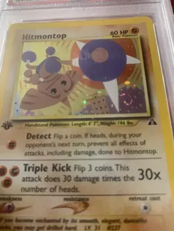 Pokemon PSA 9 1st Edition Neo Discovery Hitmontop Holo Rare 3/75 MINT - Image 2