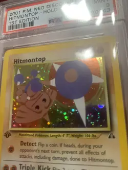 Pokemon PSA 9 1st Edition Neo Discovery Hitmontop Holo Rare 3/75 MINT - Image 4