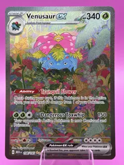 Pokemon TCG Venusaur EX 198/165 Scarlet & Violet 151 Sir Secret Rare Card - Image 1