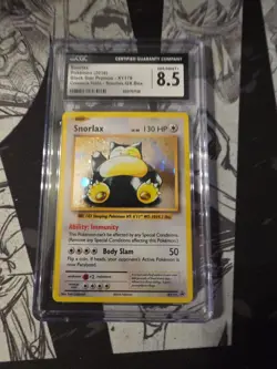 Snorlax Pokemon 2016 Black Star Promo- Xy179 Cosmos Holo Snorlax-gx Box Cgc 8.5 - Image 1