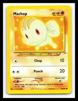 💥 Machop # 73/105 Neo Destiny Pokemon Vintage Card 2002 - Image 1