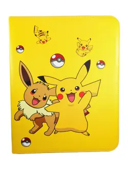 Pikachu and Eevee Card Binder - 900 Card Yellow TCG Binder - Pikachu Binder NEW - Image 1