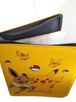 Pikachu and Eevee Card Binder - 900 Card Yellow TCG Binder - Pikachu Binder NEW - Image 3