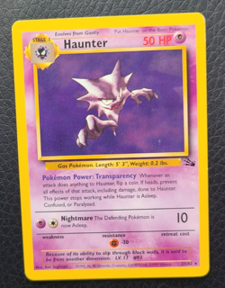 Haunter (21) Rare Unlimited Fossil 21/62 NM/LP Pokemon TCG - Image 1