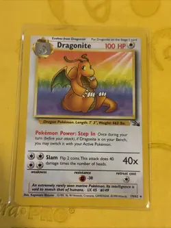 Dragonite 1999 19/62 Fossil Rare Regular Vintage WOTC Pokemon Card NM - Image 1