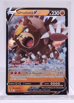 Pokemon Ursaluna V Silver Tempest 102/195 Holo Ultra Rare - Image 1