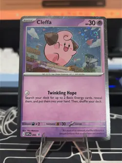 Pokemon Cleffa SVP095 Black Star Promo Cosmos with DOUBLE SWIRL - Image 1