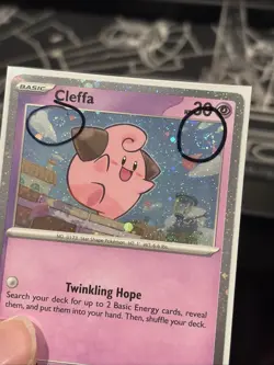 Pokemon Cleffa SVP095 Black Star Promo Cosmos with DOUBLE SWIRL - Image 3