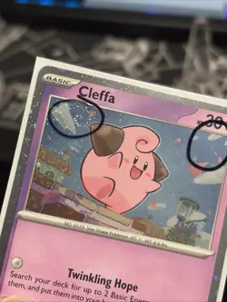 Pokemon Cleffa SVP095 Black Star Promo Cosmos with DOUBLE SWIRL - Image 4