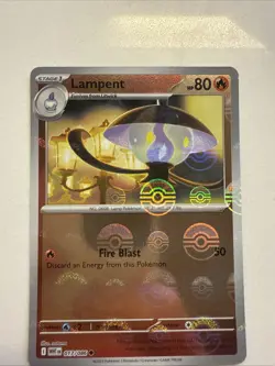 Lampent (Poke Ball) 017/086 Reverse Holo SV White Flare Pokemon TCG NM - Image 1