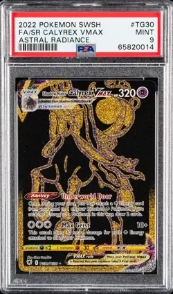 2022 Pokemon Astral Radiance Full Art Shadow Rider Calyrex VMax TG30 PSA 9 - Image 1
