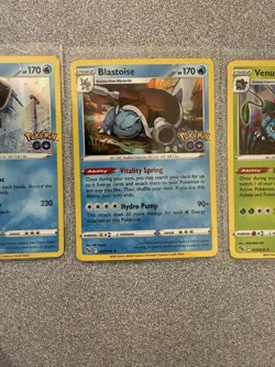 Pokemon TCG Pokemon GO Holo Lot- Pikachu, Venusaur, Blastoise, Snorlax, Gyarados - Image 3