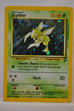 Pokemon Base Set 2 Scyther 17/130 LP/NM - Image 1
