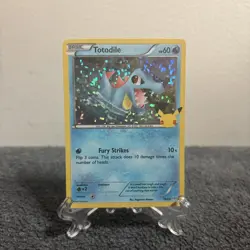 Pokemon TCG Totodile 18/25 Confetti Holo McDonald's 2021 NM 25th Anniversary - Image 1