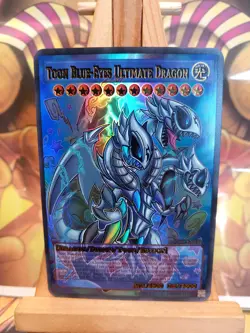 Cartes Toon Blue-Eyes White Ultimate Dragon ACG Waifu Card Holo Anime Yug - Image 1
