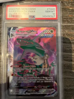 Pokemon Silver Tempest Rayquaza VMAX TG20 Full Art PSA 10 Gem Mint - Image 1