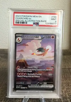 Pokemon TCG Charizard ex 199/165 151 Special Illustration Rare Holo PSA 9 - Image 1