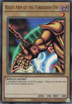 Yugioh Right Arm of the Forbidden One YGLD-ENA20 Ultra Rare NM - Image 1