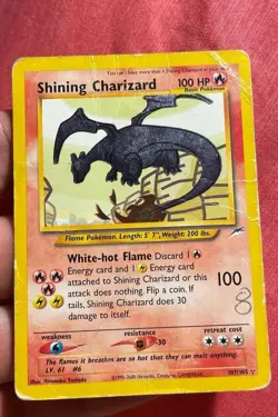 2002 Pokemon Neo Destiny Shining Charizard #107 ungraded damaged (DMG) - Image 1
