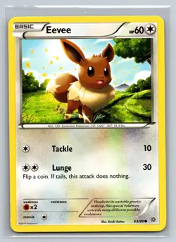 Eevee 63/98 Ancient Origins Colorless Basic Common Pokemon TCG 2015 Collection - Image 1