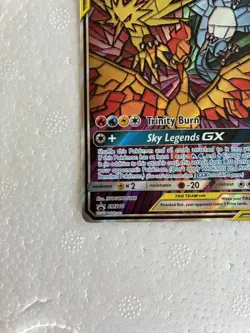 Pokemon TCG Moltres Zapdos Articuno GX SM210 Stained Glass Promo Holo NM - Image 2