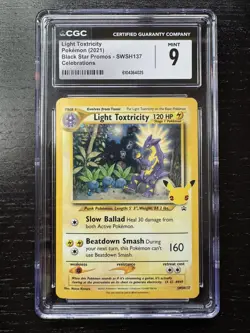 CGC 9 Light Toxtricity Black Star Promo #SWSH137 Pokemon Celebrations 2021 - Image 1