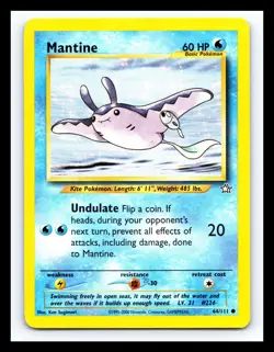 💥 Mantine Pokemon 2000 Neo Genesis Vintage Non Holo # 64/111 - Image 1