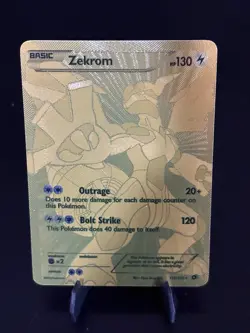 Pokemon Zekrom Full Art Secret Rare Legendary Treasures 115/113 LP - Image 1