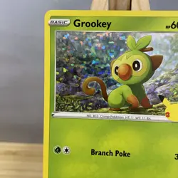 Grookey 8/25 Confetti Holo - Pokemon 25th Anniversary McDonald's Promo 2021 - NM - Image 2