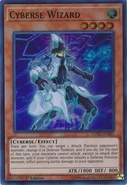 Yu-Gi-Oh! TCG - Cyberse Wizard - COTD-EN001 - Super Rare 1st Edition [Near Mint] - Image 1