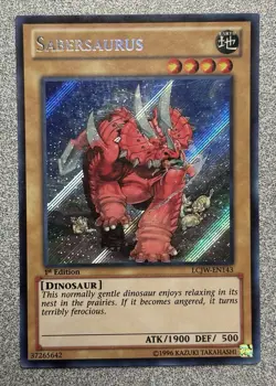 Sabersaurus LCJW-EN143 Joey's World Secret Rare 1st Edition VLP - Image 1