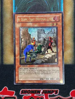Yugioh A-Team: Trap Disposal Unit RDS-EN033 Ultimate Rare 1st Ed MP - Image 1
