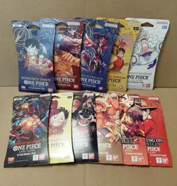 One Piece Sleeved Booster LOT OP01 OP02 OP03 OP04 OP05 OP09 PRB01 PRB02 11 PACKS - Image 1