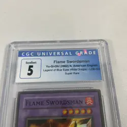 Flame Swordsman LOB-003 - CGC 5 Yu-Gi-Oh - (2002) BGS PSA NA Super Rare OG Print - Image 3