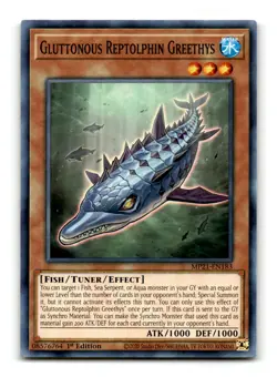 Gluttonous Reptolphin Greethys - MP21-EN183 1st Edition - YuGiOh-LP - Image 1