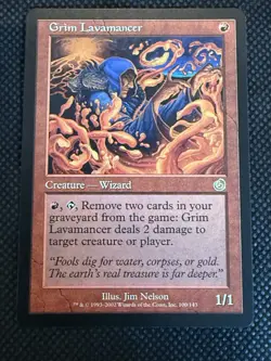 Grim Lavamancer Torment Red Magic the Gathering Rare Wizard Mtg Creature - Image 1