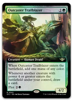 Outcaster Trailblazer (Extended Art) #343 (Foil) NM Thunder Junction Magic MTG - Image 1