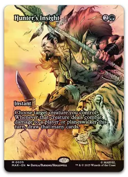 Hunter's Insight (Borderless) #35 (Foil) (NM) MAR Magic MTG - Image 1