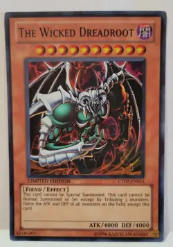 YUGIOH THE WICKED DREADROOT CT07-EN015 SUPER LIGHT PLAYED - Image 1
