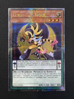 Lunalight Tiger RA04-EN020 Quarter Century Secret Rare 1st Ed NM Yu-Gi-Oh! - Image 1