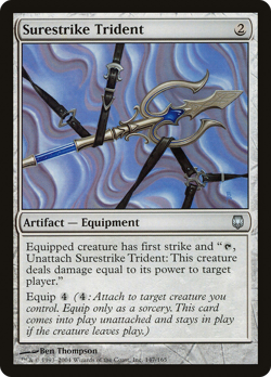 Surestrike Trident #147 (HP) Darksteel DST Magic MTG - Image 1