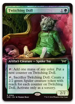 Twitching Doll (Extended Art) #384 (Foil) (NM) Duskmourn DSK Magic MTG - Image 1