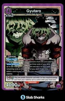 2025 UNION ARENA DEMON SLAYER #UE05BT/KMY-1-056 GYUTARO SUPER RARE HOLO - Image 1