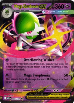 Pokemon TCG Mega Gardevoir ex 060/132 Me01: Mega Evolution Holo NM - Image 1