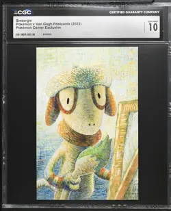 2023 CGC 10 Graded Pokemon Smeargle Pokemon Center Exclusive Postcard - Image 1
