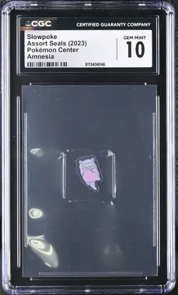 2023 CGC 10 Graded Pokemon Slowpoke Amnesia Assort Seals Sticker - Image 1