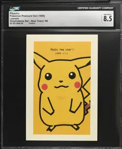 1998 CGC 8.5 Graded Pokemon Pikachu Otoshidama Set New Years '99 Postcard - Image 1